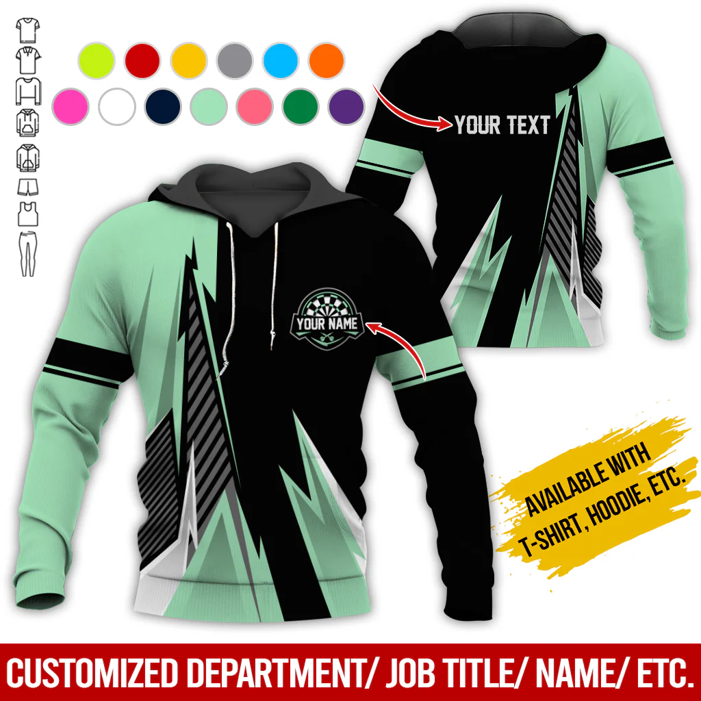 Customized Name & Text Darts Premium Hoodie, Custom Color Darts Hoodie Men & Women, Perfect Gift For Darts Lovers, Darts Player - Image 12