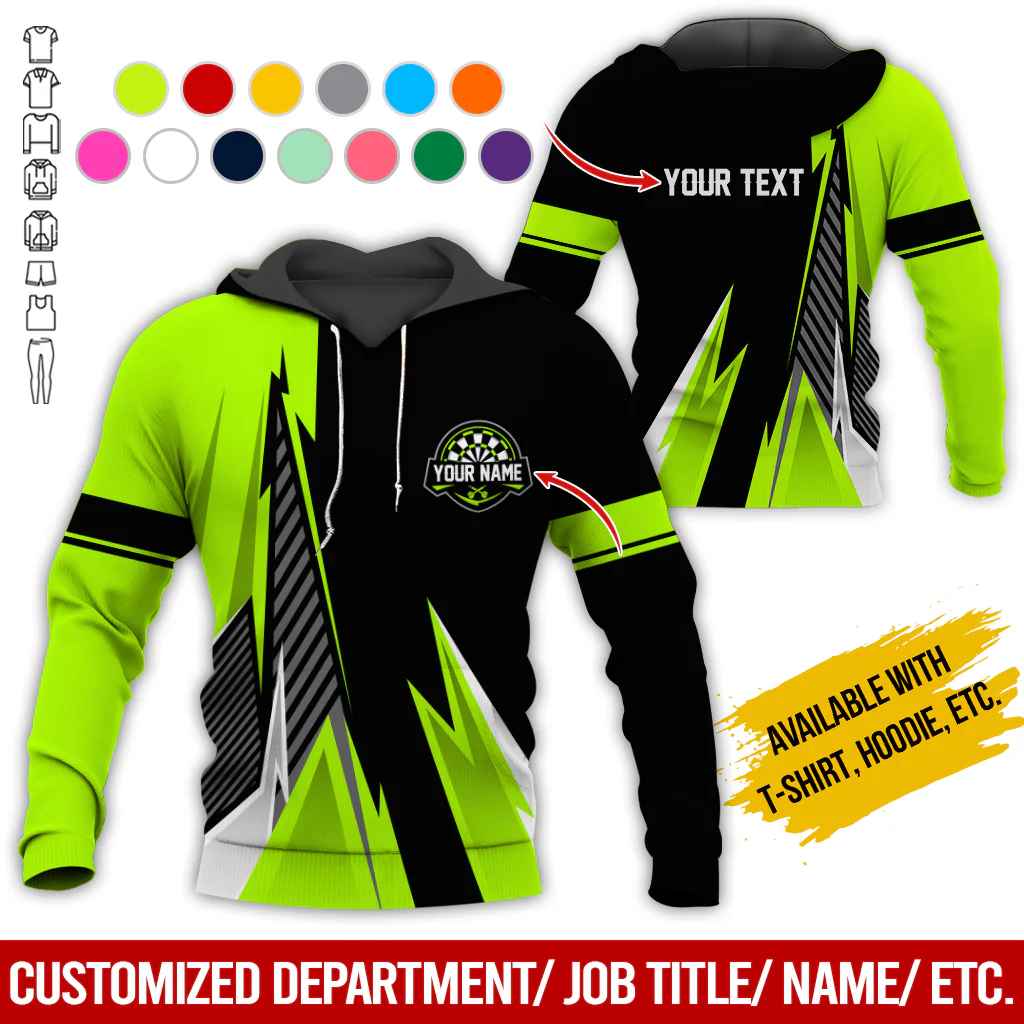 Customized Name & Text Darts Premium Hoodie, Custom Color Darts Hoodie Men & Women, Perfect Gift For Darts Lovers, Darts Player - Image 5