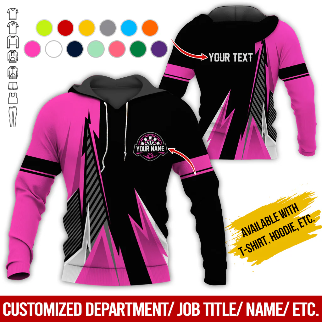 Customized Name & Text Darts Premium Hoodie, Custom Color Darts Hoodie Men & Women, Perfect Gift For Darts Lovers, Darts Player - Image 7