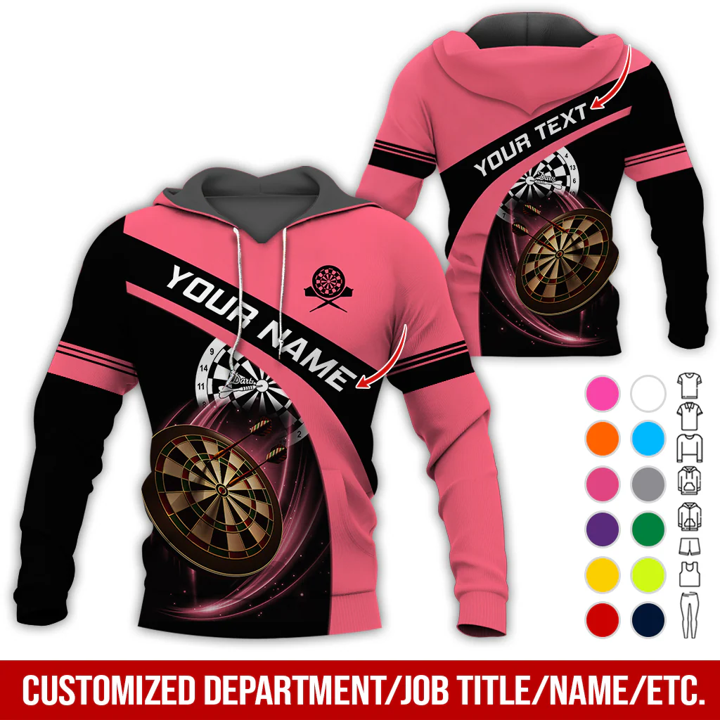 Customized Name & Text Darts Premium Hoodie, Custom Darts Hoodie Men & Women, Perfect Gift For Darts Lovers, Darts Player - Image 10