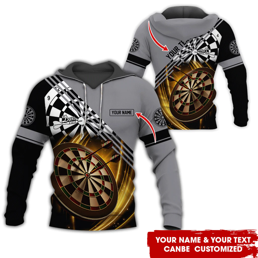 Customized Name & Text Darts Premium Hoodie, Custom Darts Team Hoodie For Men & Women, Perfect Gift For Darts Lovers, Friend, Family - Image 2