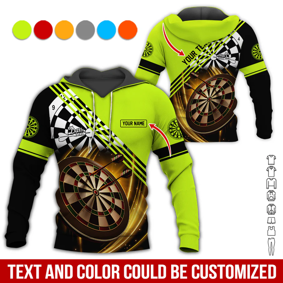 Customized Name & Text Darts Premium Hoodie, Custom Darts Team Hoodie For Men & Women, Perfect Gift For Darts Lovers, Friend, Family - Image 3