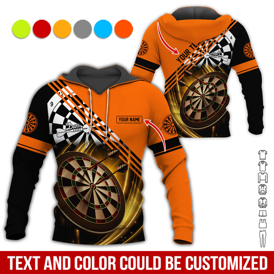 Customized Name & Text Darts Premium Hoodie, Custom Darts Team Hoodie For Men & Women, Perfect Gift For Darts Lovers, Friend, Family - Image 4