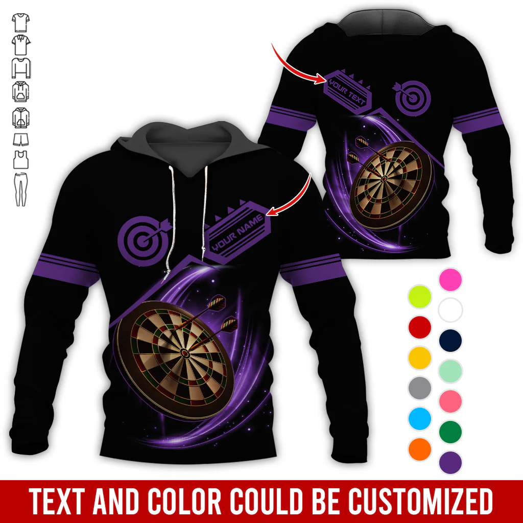 Customized Name & Text Darts Premium Hoodie, Darts Hoodie For Men & Women, Perfect Gift For Darts Lovers, Friend, Family - Image 10