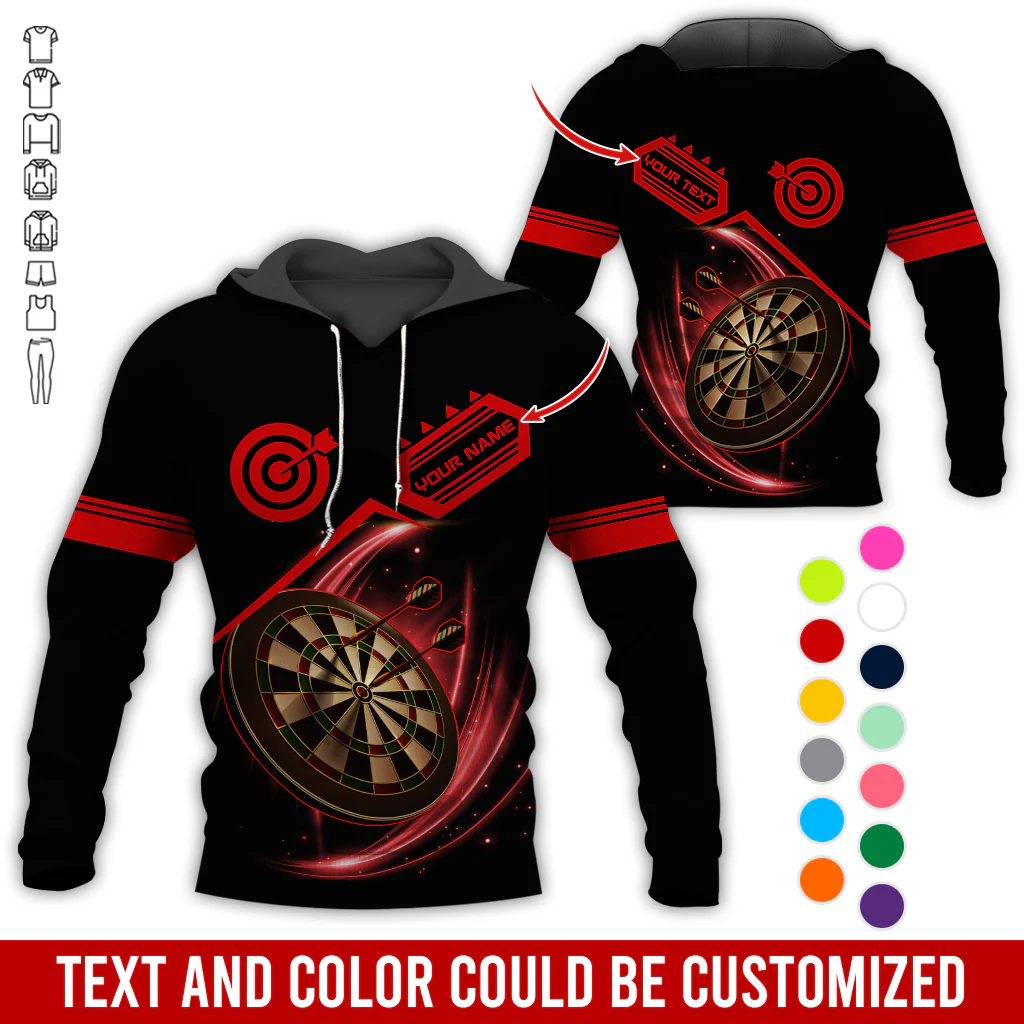 Customized Name & Text Darts Premium Hoodie, Darts Hoodie For Men & Women, Perfect Gift For Darts Lovers, Friend, Family - Image 11