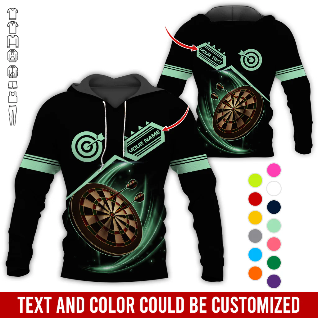 Customized Name & Text Darts Premium Hoodie, Darts Hoodie For Men & Women, Perfect Gift For Darts Lovers, Friend, Family - Image 12