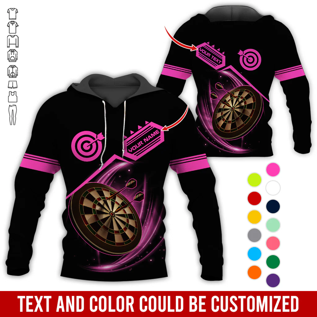 Customized Name & Text Darts Premium Hoodie, Darts Hoodie For Men & Women, Perfect Gift For Darts Lovers, Friend, Family - Image 7