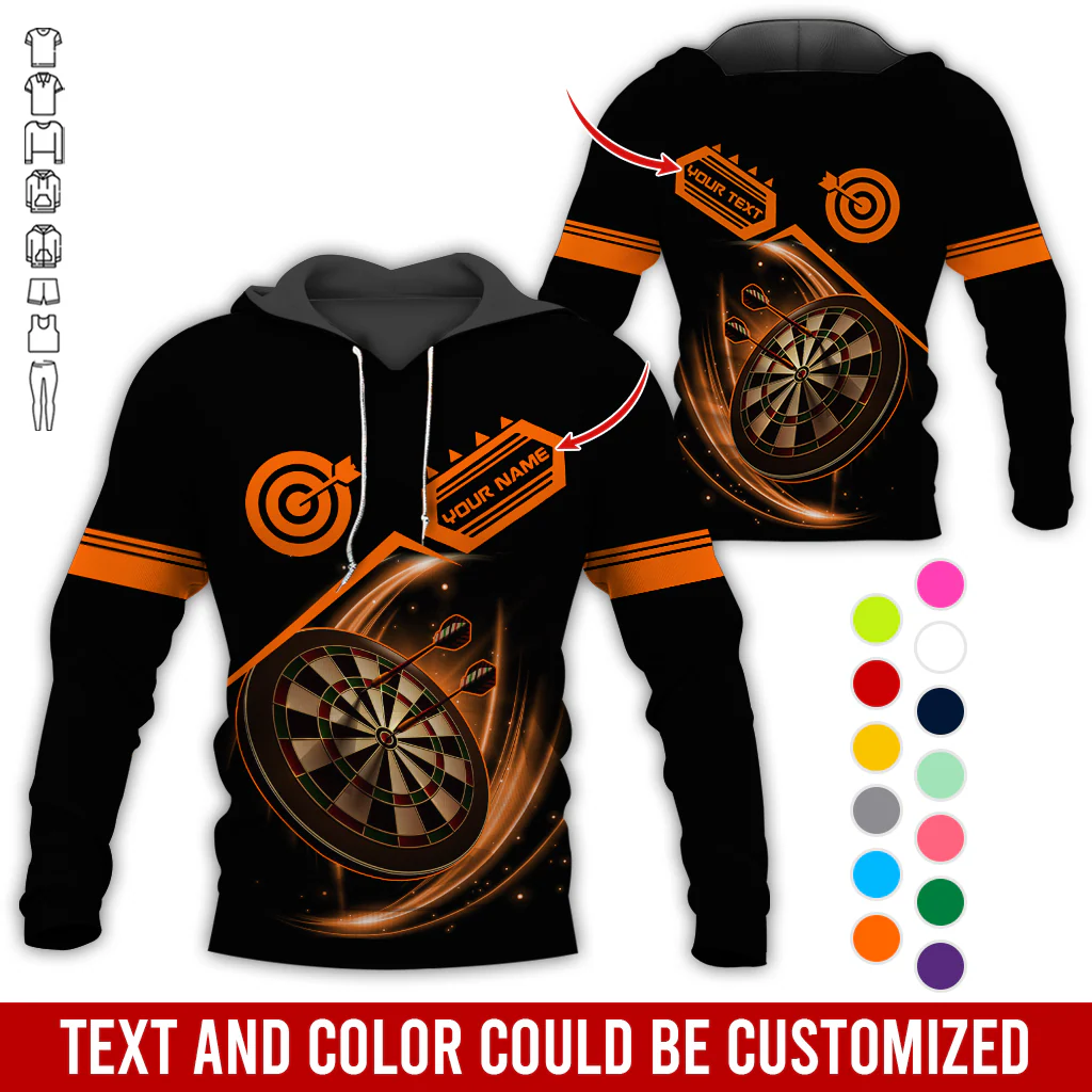 Customized Name & Text Darts Premium Hoodie, Darts Hoodie For Men & Women, Perfect Gift For Darts Lovers, Friend, Family - Image 8