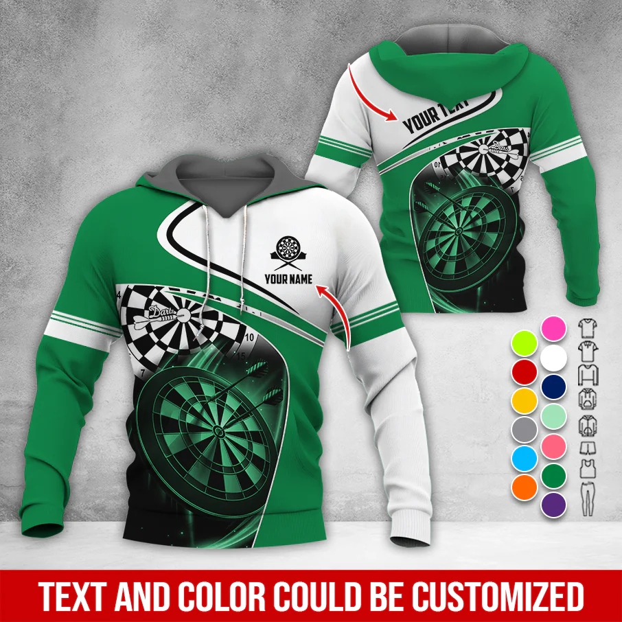 Customized Name & Text Darts Premium Hoodie, Darts Is My Life Hoodie, Perfect Gift For Darts Lovers, Darts Player - Image 4