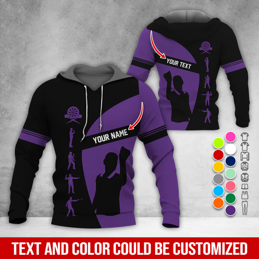 Customized Name & Text Darts Premium Hoodie, How to play Darts Pattern Hodie, Perfect Gift For Darts Lovers, Friend, Family - Image 11