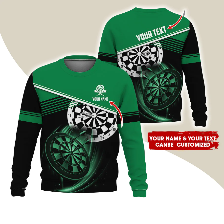 Customized Name & Text Darts Sweatshirt, Personalized Darts Team Uniforms Sweatshirt For Men & Women - Gift For Darts Lovers, Darts Players - Image 10
