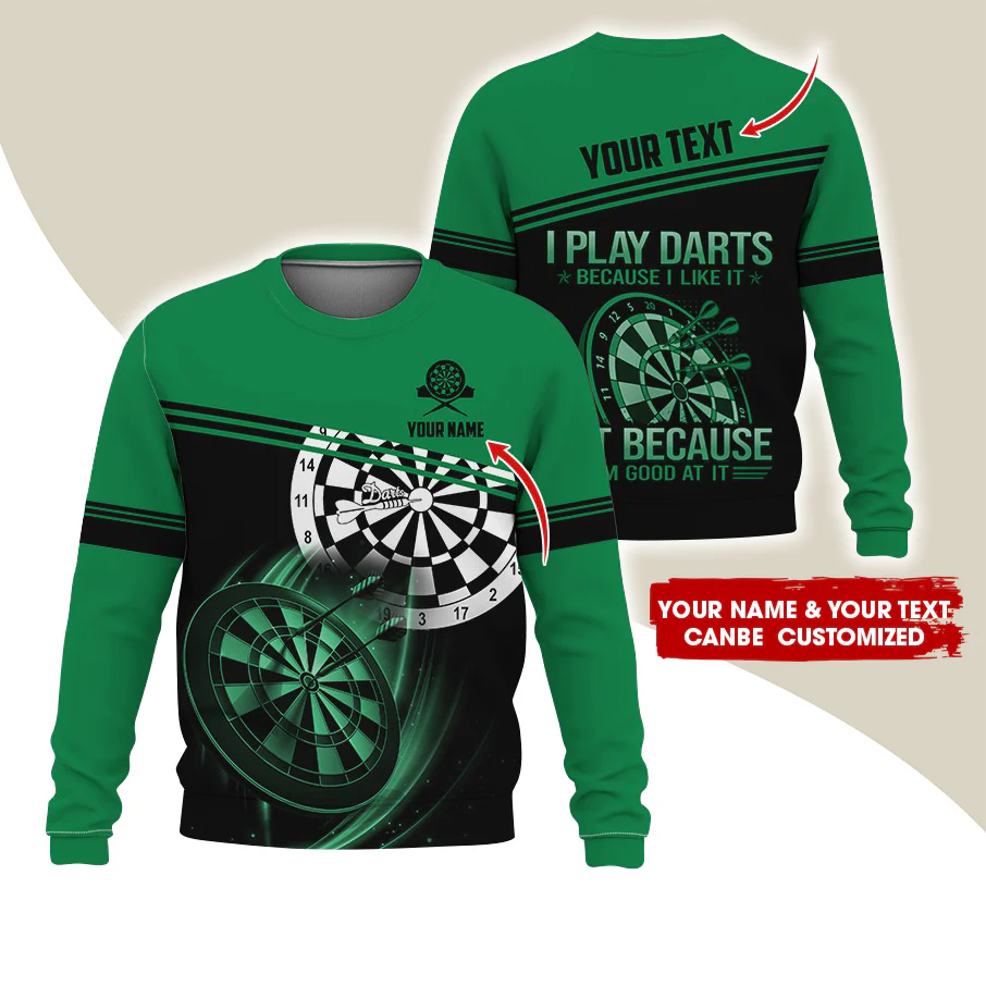 Customized Name & Text Darts Sweatshirt, Personalized I Play Darts Sweatshirt For Men & Women - Gift For Darts Lovers, Darts Players - Image 11
