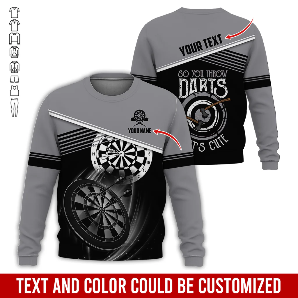 Customized Name & Text Darts Sweatshirt, Personalized So You Throw Darts Sweatshirt For Men & Women - Gift For Darts Lovers, Darts Players - Image 12
