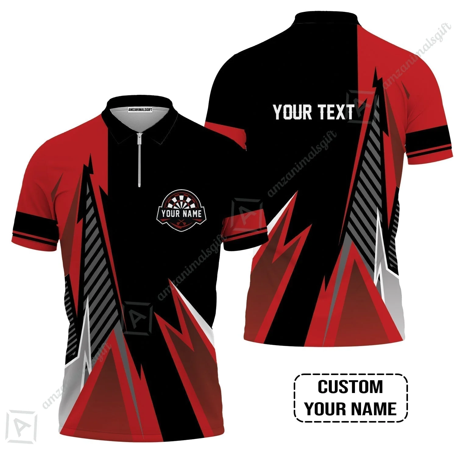 Customized Name & Text Darts Women Polo Shirt, Personalized Name Darts Women Polo Shirt - Image 5