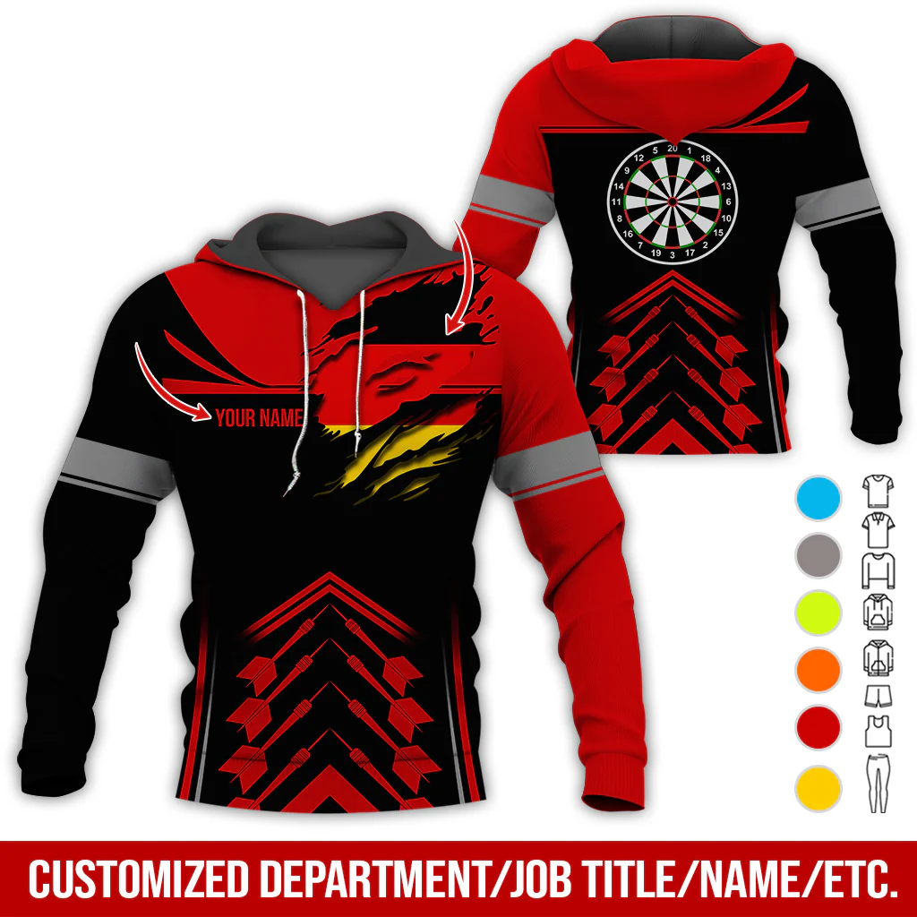 Customized National flag Darts Premium Hoodie, National flag Darts Hoodie For Men & Women, Perfect Gift For Darts Lovers, Friend, Family - Image 5