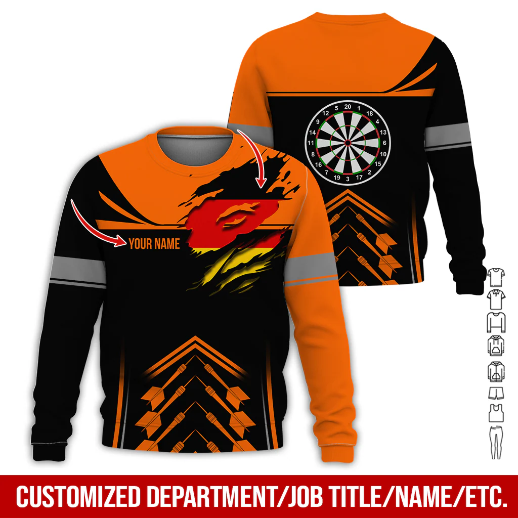 Customized National flag Darts Sweatshirt, National flag Darts Sweatshirt For Men & Women, Perfect Gift For Darts Lovers, Friend, Family - Image 4