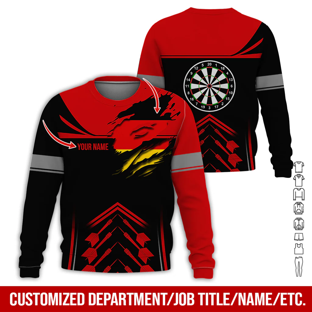 Customized National flag Darts Sweatshirt, National flag Darts Sweatshirt For Men & Women, Perfect Gift For Darts Lovers, Friend, Family - Image 5