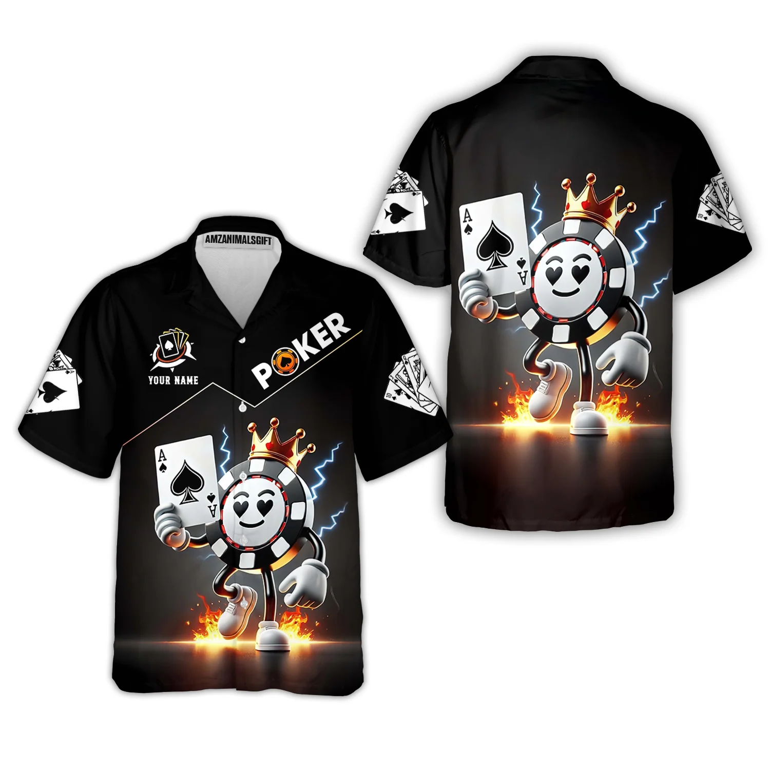 Customized Poker Shirt, King Of Poker Shirts, Perfect Outfit For Poker Players - Image 2