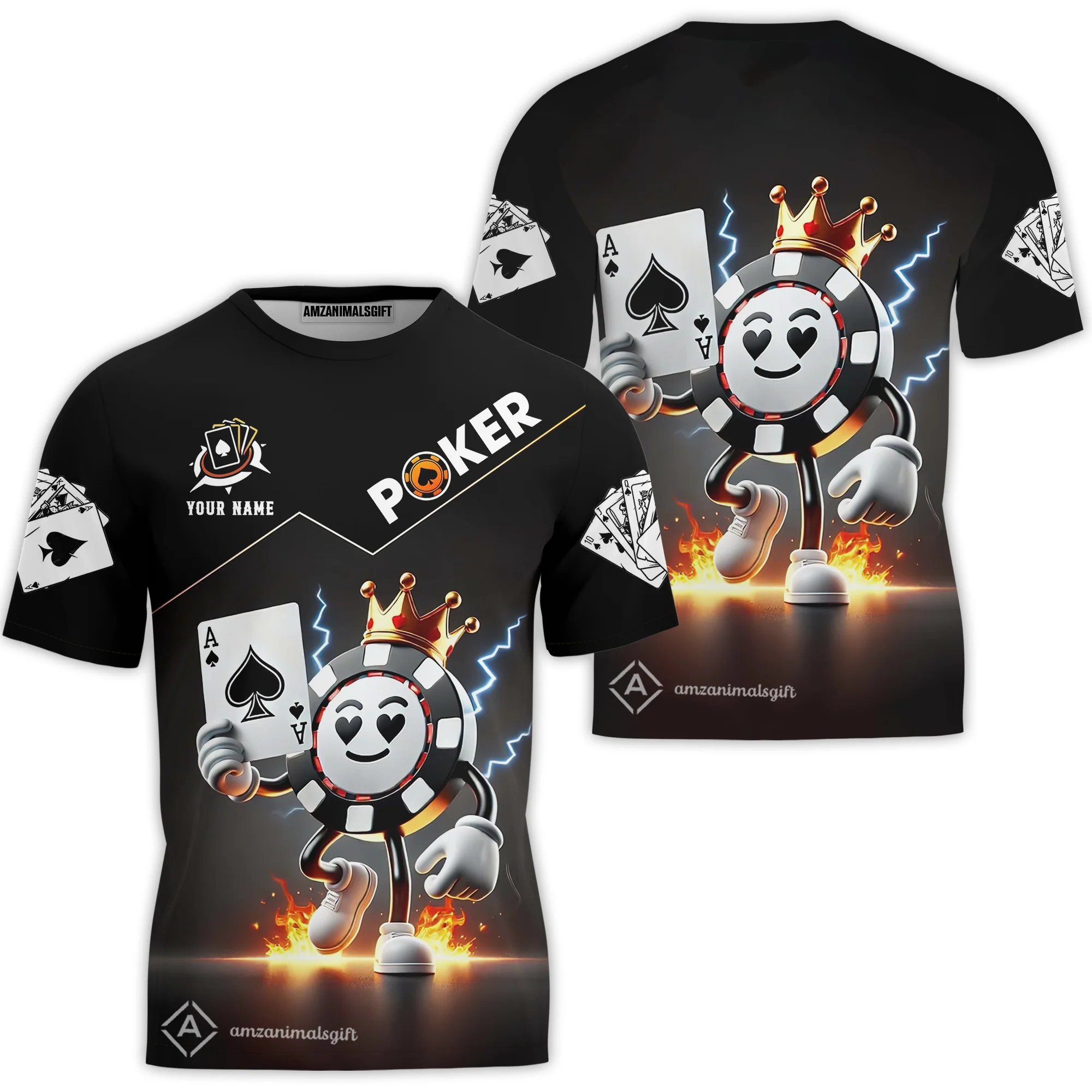 Customized Poker Shirt, King Of Poker Shirts, Perfect Outfit For Poker Players - Image 3