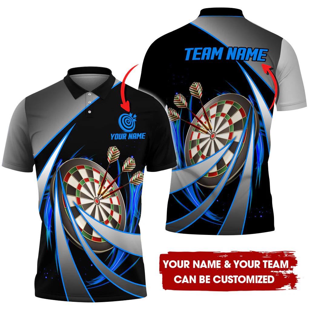 Customized Tornado Thunder Darts Men Polo Shirt, Custom Darts For Team Polo Shirt For Men, Perfect Gift For Darts Lovers, Darts Players - Image 2