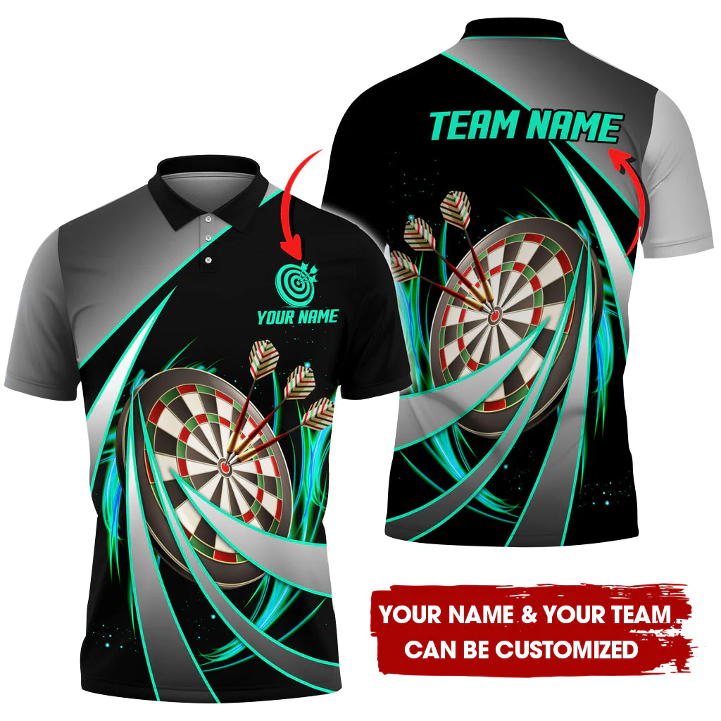Customized Tornado Thunder Darts Men Polo Shirt, Custom Darts For Team Polo Shirt For Men, Perfect Gift For Darts Lovers, Darts Players - Image 3