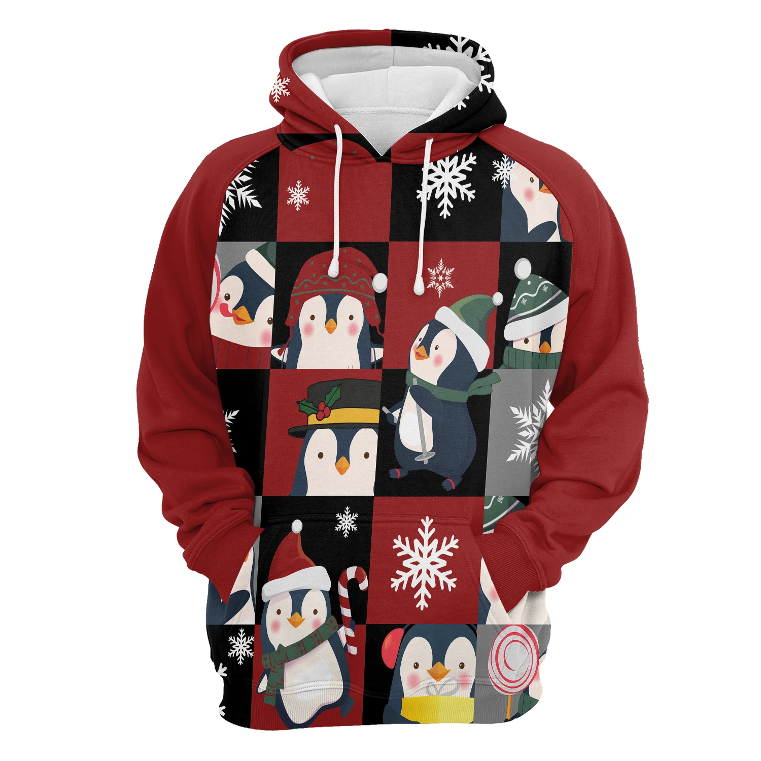 Cute Penguin Christmas Pullover Premium Hoodie, Perfect Outfit For Men And Women On Christmas New Year Autumn Winter