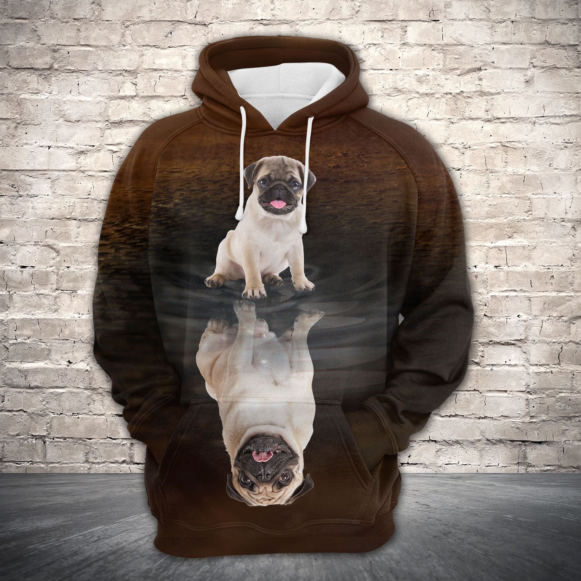 Cute Pug Pullover Premium Hoodie, Perfect Outfit For Men And Women On Christmas New Year Autumn Winter - Image 2