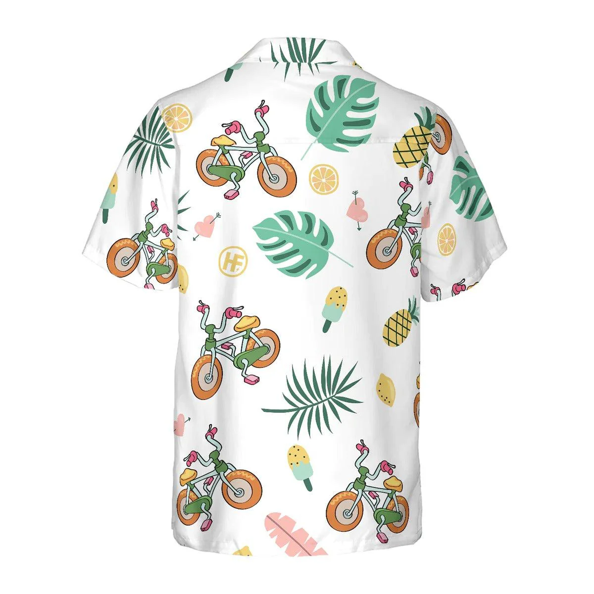 Cycling Hawaiian Shirt, Cartoon Cycling Hawaiian Shirt, Cycling Summer Aloha Shirt- Perfect Gift For Men, Women, Cycling Lover, Friend, Family - Image 2