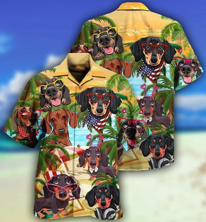 Dachshund Aloha Hawaii Shirt - Dachshund Hawaii Beach Hawaiian Shirt For Summer - Perfect Gift For Dog Lovers, Friend, Family