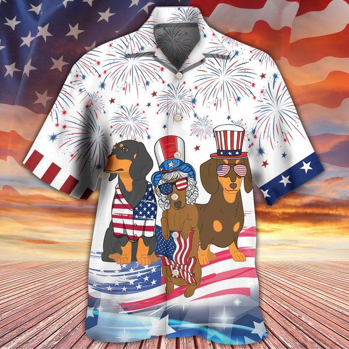 Dachshund Aloha Hawaii Shirt - Dachshund Independence Day Is Coming Hawaiian Shirt For Summer - Perfect Gift For Dog Lovers, Friend, Family