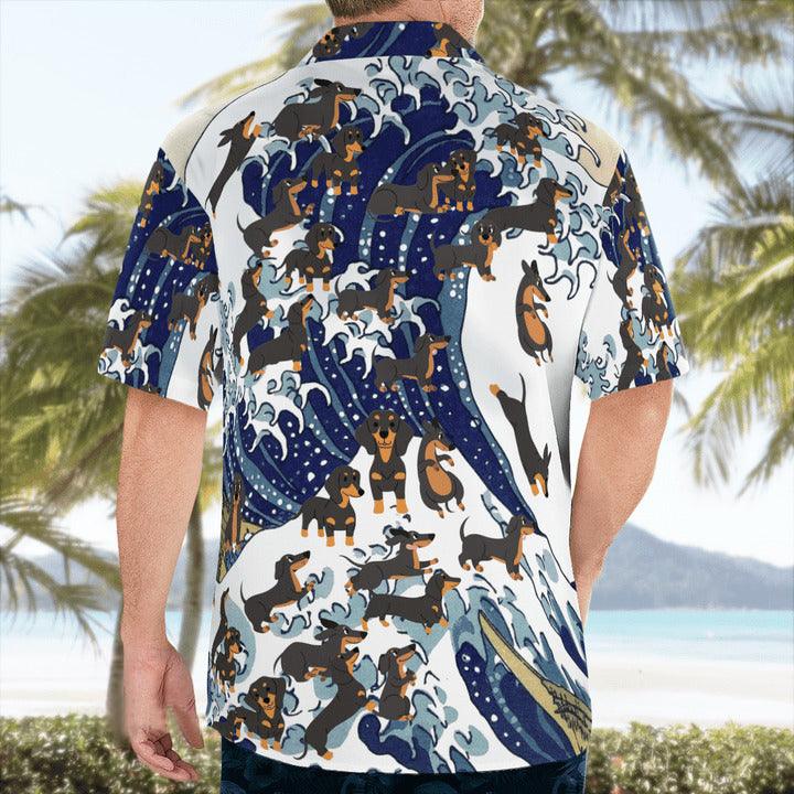 Dachshund Aloha Hawaiian Shirt - Dachshund Dog Hawaiian Shirt For Summer - Perfect Gift For Dog Lovers Friend, Family - Image 2