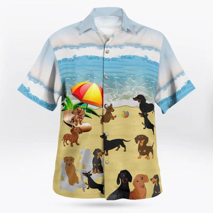 Dachshund Hawaii Shirt - Summer Beach Hawaii Shirt Aloha Shirt - Perfect Gift For Friend, Family