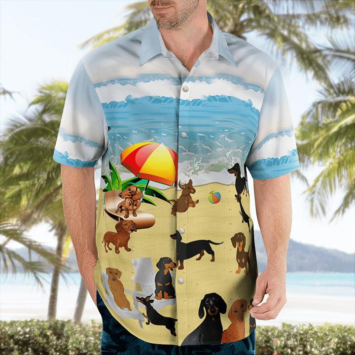 Dachshund Hawaii Shirt - Summer Beach Hawaii Shirt Aloha Shirt - Perfect Gift For Friend, Family - Image 2