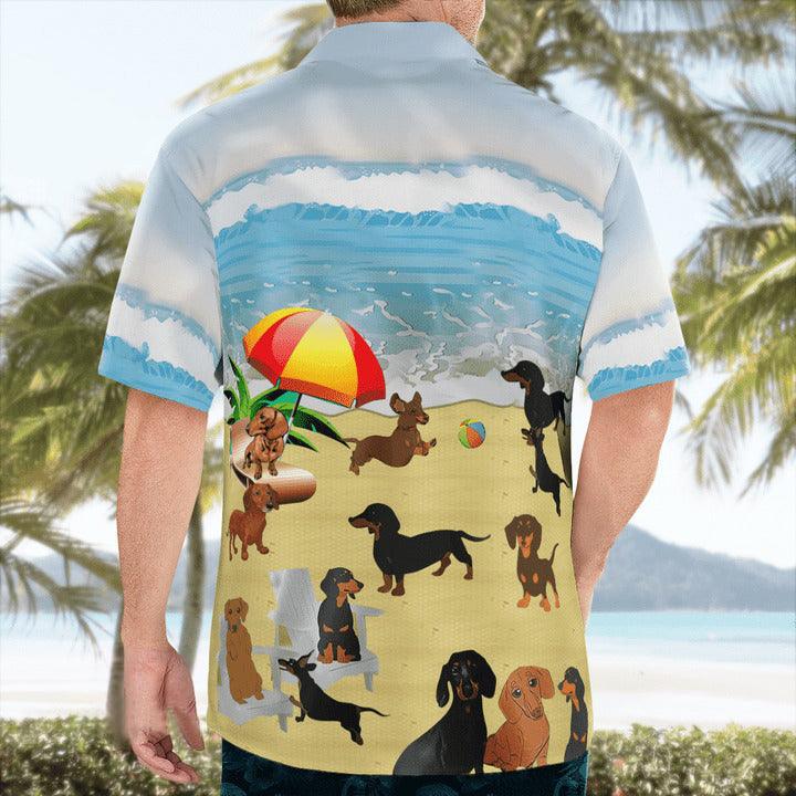 Dachshund Hawaii Shirt - Summer Beach Hawaii Shirt Aloha Shirt - Perfect Gift For Friend, Family - Image 3