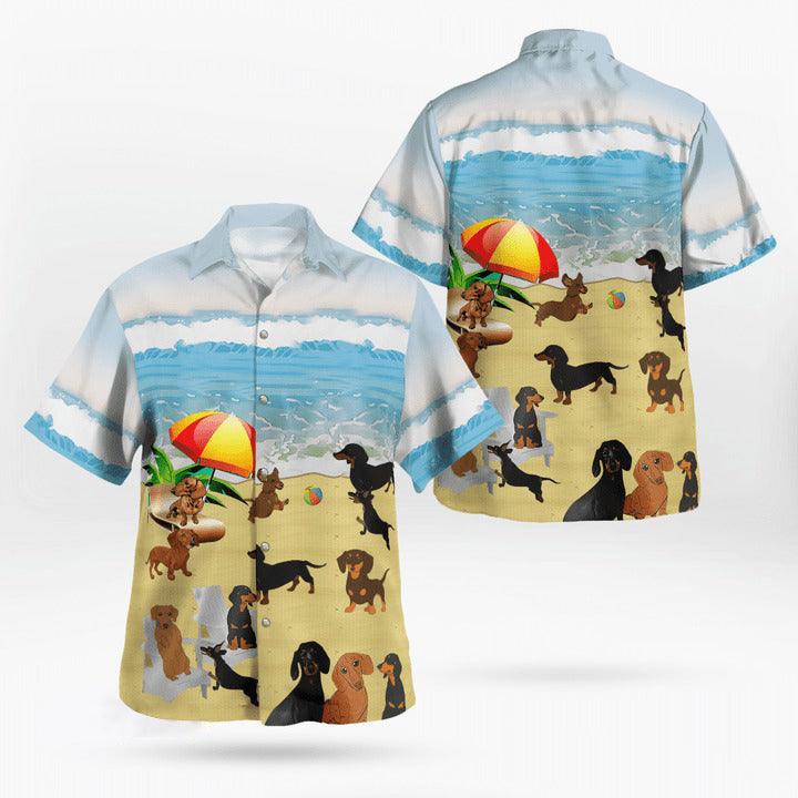 Dachshund Hawaii Shirt - Summer Beach Hawaii Shirt Aloha Shirt - Perfect Gift For Friend, Family - Image 4