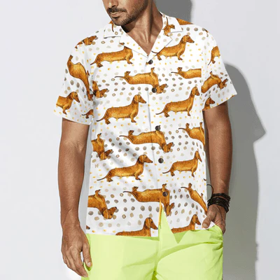 Dachshund Hawaiian Shirt, Cute Dachshund Aloha Shirt For Men - Perfect Gift For Dachshund Lovers, Husband, Boyfriend, Friend, Family - Image 4