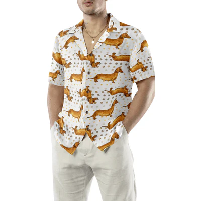 Dachshund Hawaiian Shirt, Cute Dachshund Aloha Shirt For Men - Perfect Gift For Dachshund Lovers, Husband, Boyfriend, Friend, Family - Image 5