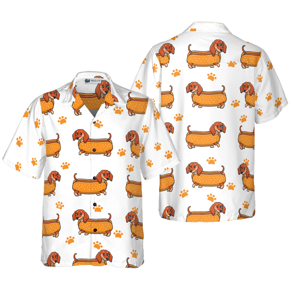 Dachshund Hawaiian Shirt, Real Hotdog Dachshund Aloha Shirt For Men - Perfect Gift For Dachshund Lovers, Husband, Boyfriend, Friend, Family