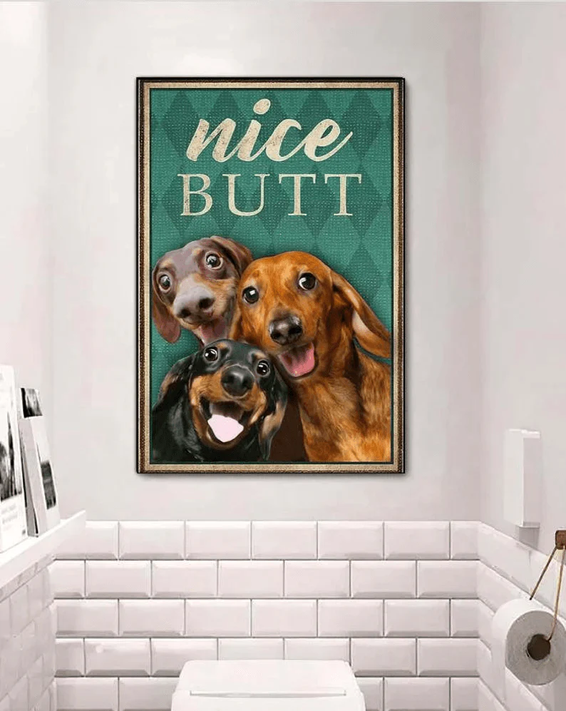 Dachshund Portrait Canvas - Funny Dachshund Dog Nice Butt Portrait Canvas -Best Gift For Dog Lovers, Family, Friends, Dachshund Lovers - Image 3