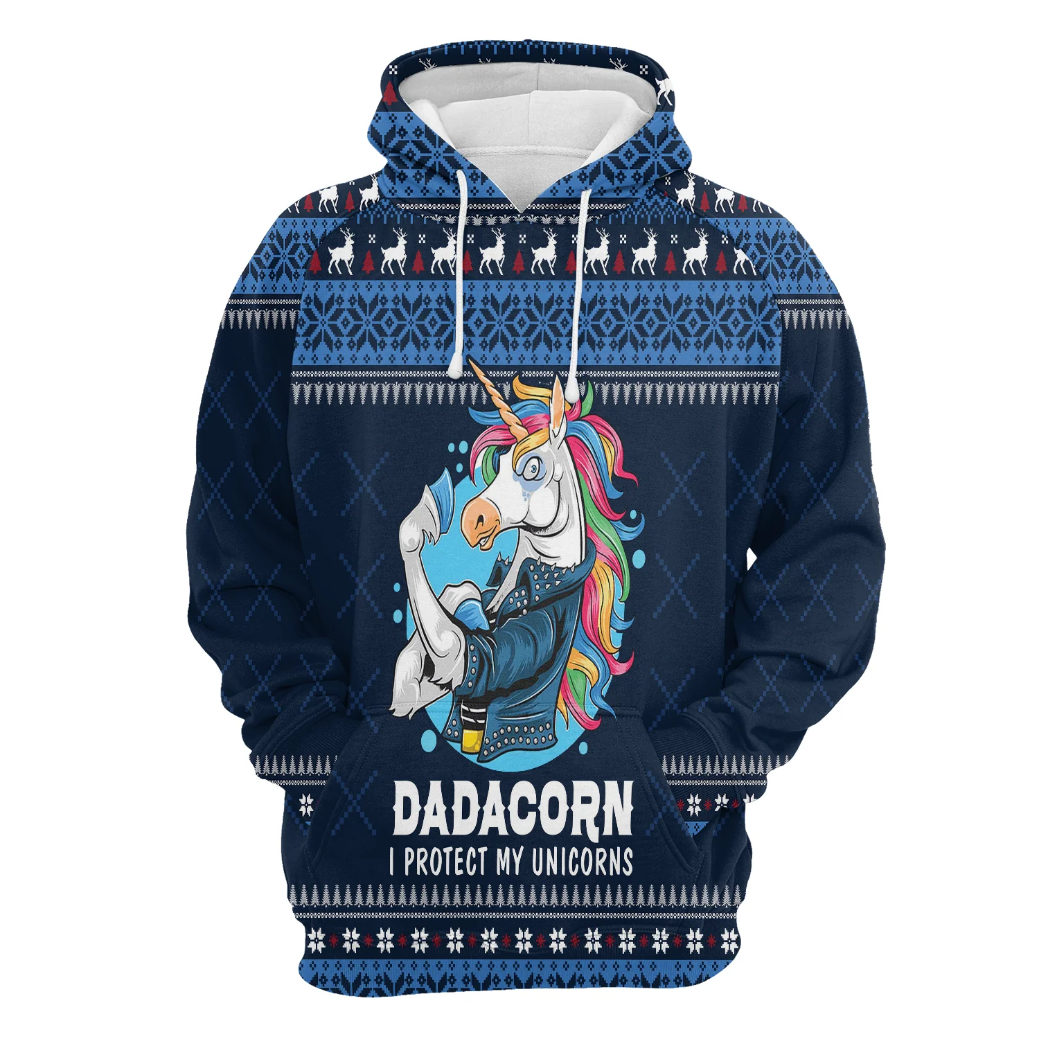 Dadacorn Pullover Premium Hoodie Dadacorn Protector Of My Unicorns, Perfect Outfit For Men And Women On Christmas New Year Autumn Winter