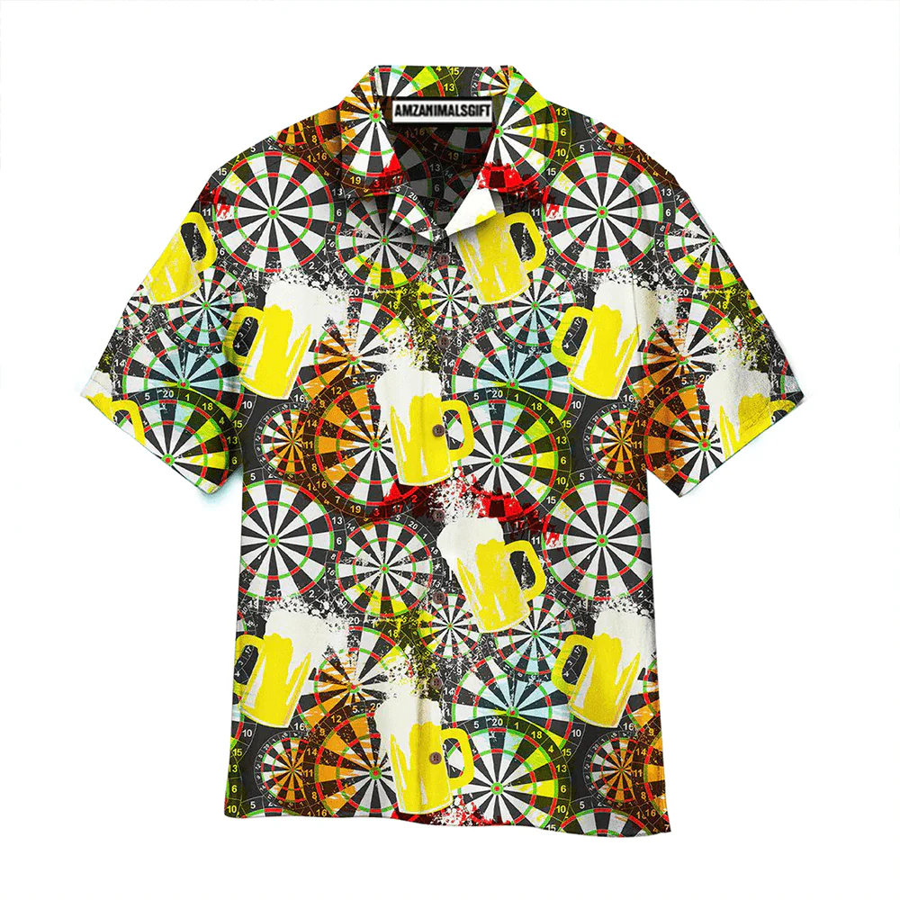 Darts Aloha Hawaiian Shirts For Summer, Darts And Beer Dartboard Hawaiian Shirt For Men Women, Gift For Friend, Darts Lovers, Team, Darts Players