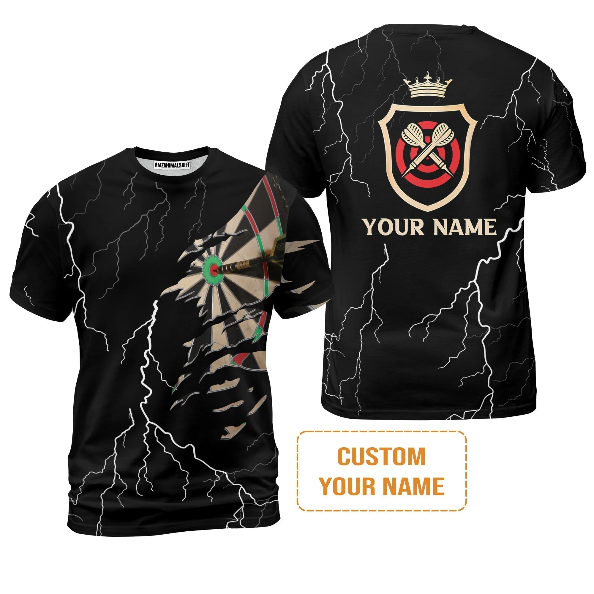 Darts Custom Name Sweatshirt, Darts Target Personalized Sweatshirt - Image 3