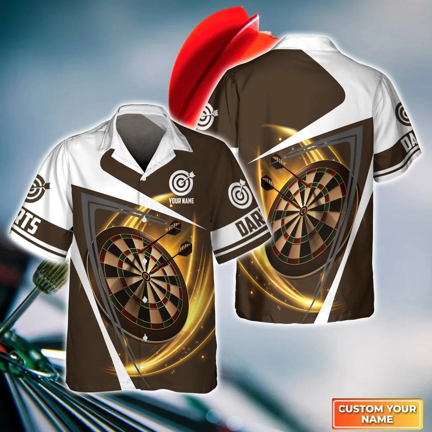 Darts Hawaiian Shirt Custom Name, Darts Lighting Personalized Aloha Hawaiian Shirts - Gift For Friend, Family