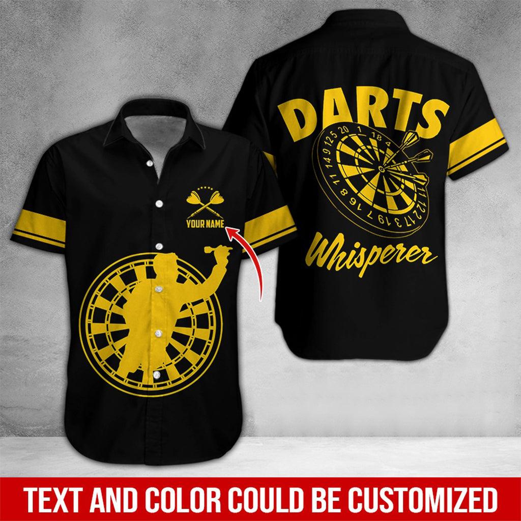 Darts Hawaiian Shirt Custom Name, Whisperer Darts Uniforms Personalized Aloha Hawaiian Shirts - Gift For Darts Lovers, Friend, Family