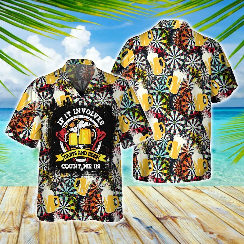 Darts Hawaiian Shirt, Darts And Beer Hawaiian Shirt, Funny Beer Tee, I Play Darts Hawaiian Shirt For Men - Perfect Gift For Darts Lovers, Darts Players