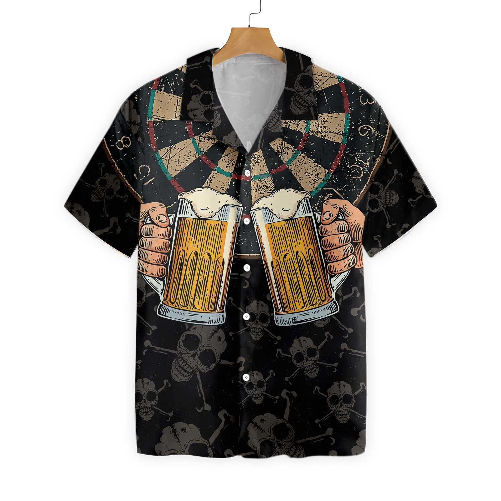 Darts Hawaiian Shirt, Darts And Beer That's Why I'm Here Aloha Hawaiian Shirt For Summer, Colorful Aloha Shirt For Men Women, Friend, Team, Darts Lovers - Image 3
