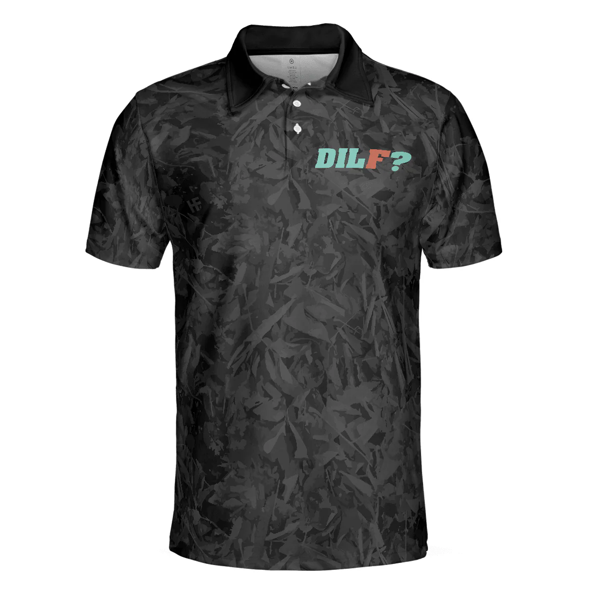 DILF Damn I Love Fishing Polo Shirt, Short Sleeve Black Fishing Shirt For Men, Best Gift For Men, Gift For Fishing Lovers - Image 3