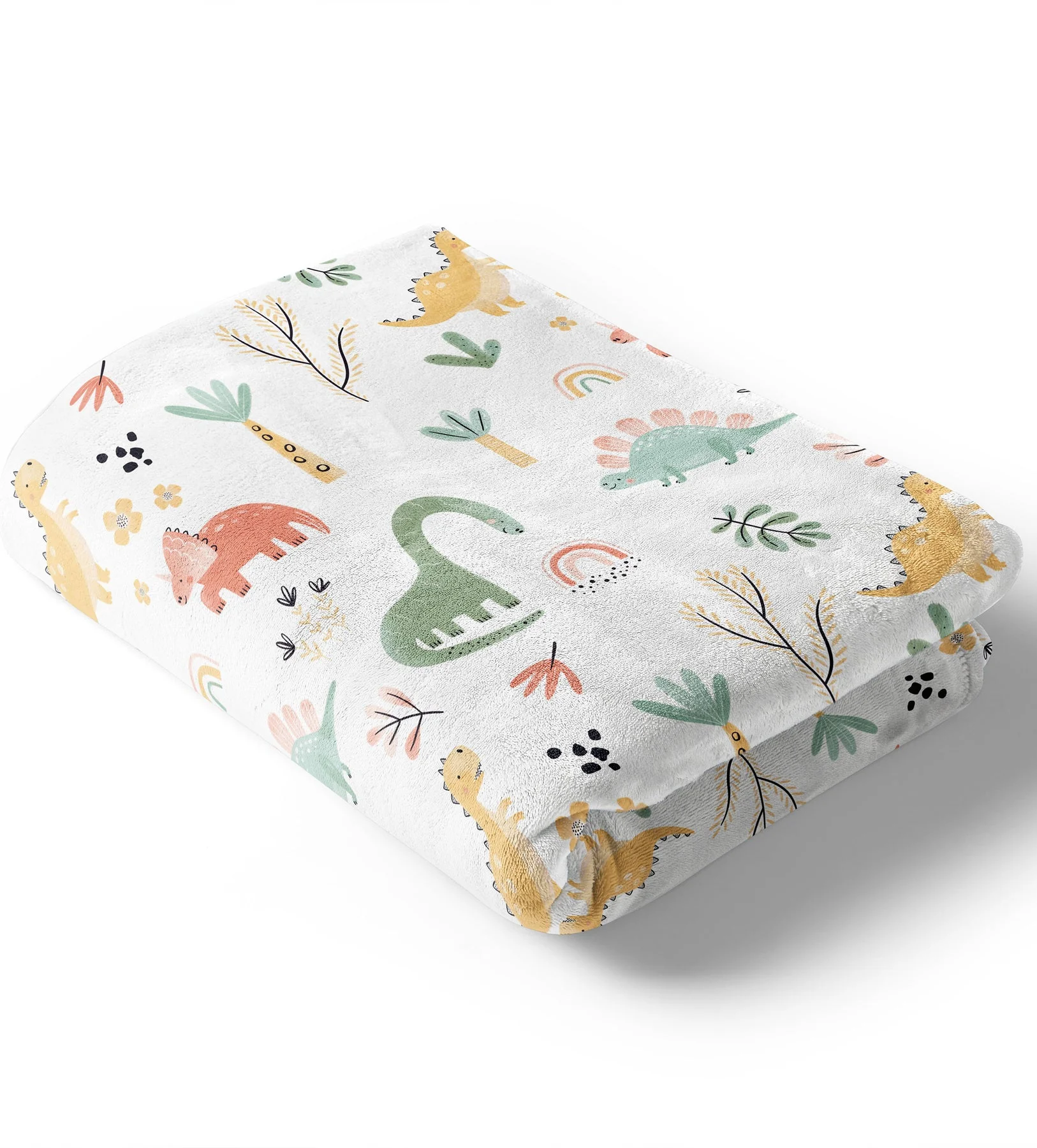 Dinosaur World Baby Kids Blanket With Customized Name For Baby Boy Girl Nursery, Son, Grandson, Daughter, Granddaughter - Image 2