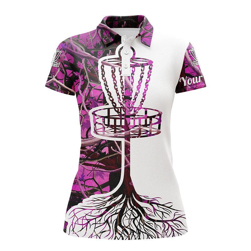 Disc Golf Custom Name Women Polo Shirt, Multi-Color Camo, Disc Golf Basket Personalized Women Polo Shirts, Best Gift For Disc Golf Lovers - Image 12