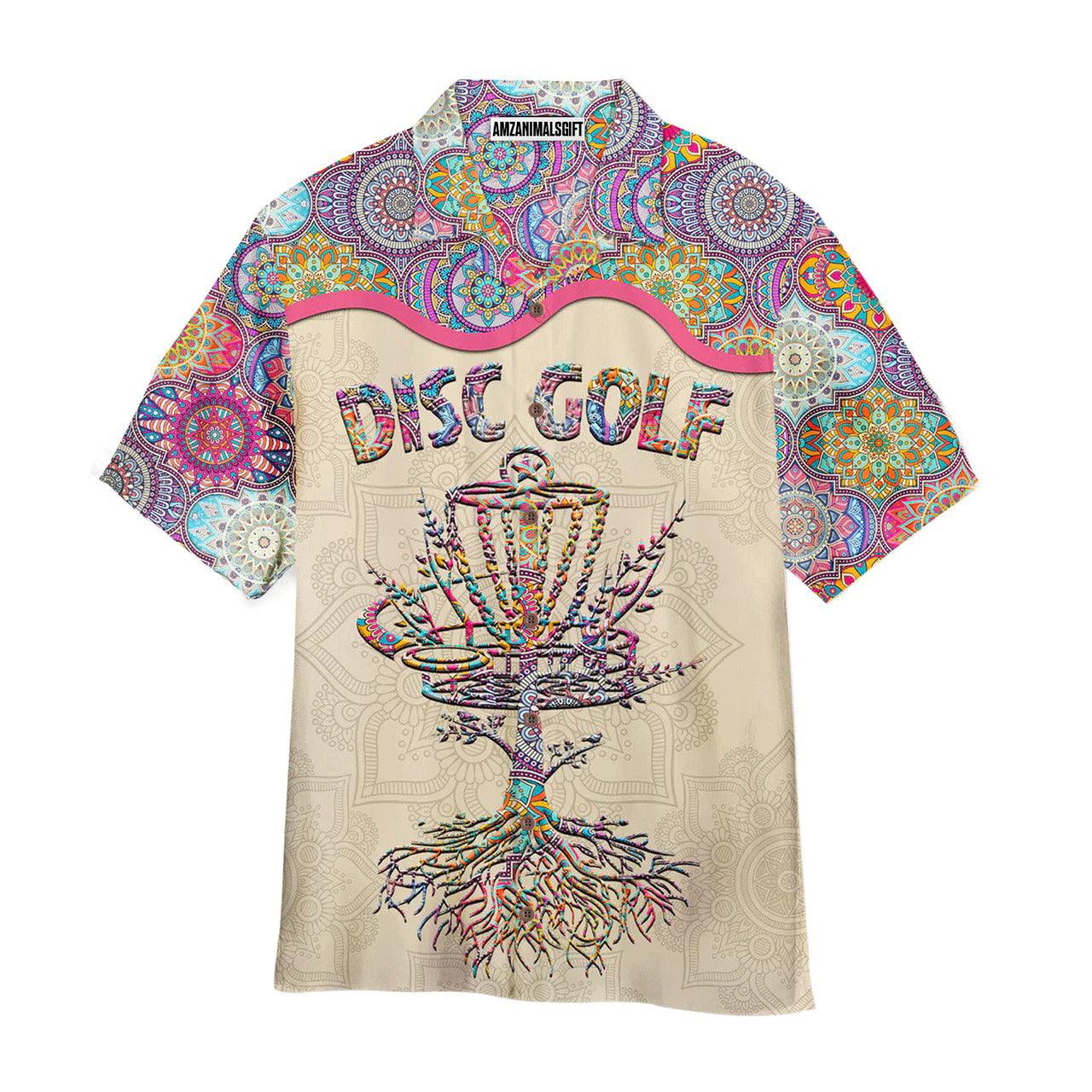 Disc Golf Hawaiian Shirt, Disc Golf Mandala Aloha Hawaiian Shirts For Men and Women - Gift For Friend, Family, Disc Golfer
